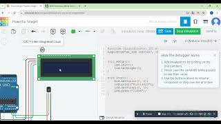 Thinkercad menampilkan nilai suhu sensor TMP36 ke LCDI2C 16X2 [upl. by Martens393]