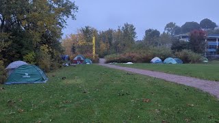 A Tour of the Skatepark Encampment in Burlington VT on 20241014 [upl. by Nwahsal366]