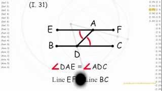 I31 Construct a Parallel Line Through a Given Point and a Given Line Proof [upl. by Anyel]