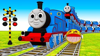 踏切アニメ あぶない電車 TRAIN vs PACMAN 🚦 Fumikiri 3D Railroad Crossing Animation train [upl. by Beatrice]