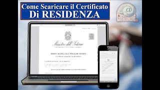 Come scaricare il Certificato di Residenza da Telefono e Pc [upl. by Aia61]