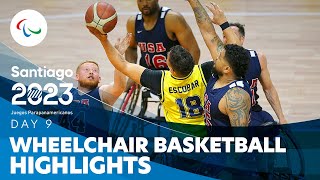 Wheelchair Basketball  Day 9 Highlights  Mens Finals  Santiago 2023 Parapan American Games [upl. by Hayley]