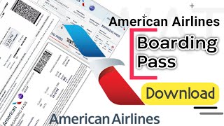 How to Check in Online with American Airlines  Boarding Pass Download  Web Check In  AAcom [upl. by Eislehc]