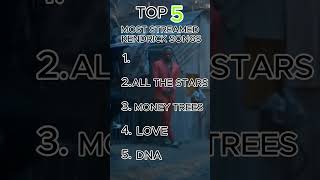 TOP 5 MOST STREAMED KENDRICK SONGS kendricklamar kendrick viral rap hiphop rappers drake [upl. by Rachaba]