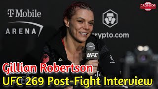 Gillian Robertson Reacts to Eye Gouge From Priscila Cachoeira  UFC 269 [upl. by Aehtorod1]