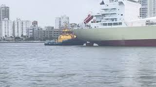 Navio cargueiro na entrada do Porto em Santos [upl. by Ajiam]