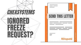 ChexSystems How to Send Second Request  Freeze Consumer Report Like a Pro Via Certified Mail [upl. by Lynnett86]