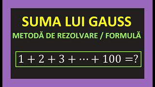 Suma lui Gauss clasa 5 formula exercitii rezolvate matematica numere pare impare din 3 in 3 fractii [upl. by Hebert]