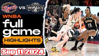 Indiana Fever VS Washington Mystics FULL GAME HIGHLIGHTS  September 11 2024 Women’s Basketball [upl. by Olenka]