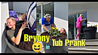 Bryony In The Tub Prank with family 😆 Kristen Hanby and Bryony Hanby [upl. by Egamlat750]