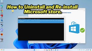 How to Uninstall and Reinstall Microsoft store In Windows 1011 Working [upl. by Aner]