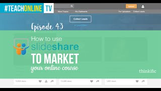 How To Use SlideShare To Market Your Online Course [upl. by Zailer586]