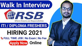 Walk In Interview Trainee Engineer  RSB Transmission Ltd Hiring ITIDIPLOMABTech  Exp 01Years [upl. by Fazeli414]