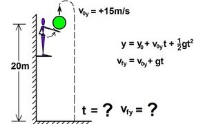 Physics 2  Motion In OneDimension 16 of 22 Free Fall Ex 3 Finding Velocity and Time [upl. by Magdau184]