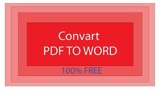 How To Free Convert PDF TO Word [upl. by Pomfret]