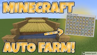 Minecraft 119 EASY Auto Wheat Farm Tutorial Works with carrots potato beetroot REMAKE [upl. by Irtimed]