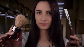 ASMR Deutsch Friseur Roleplay für Männer 💈 Haare schneiden und Bart rasieren ✂ Personal Attention [upl. by Cozmo]