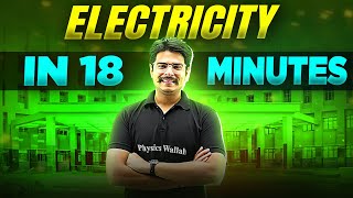 Electricity  Complete Chapter In 18 Minutes  Class 10th Board [upl. by Psyche695]