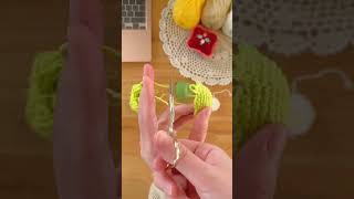 Cothis easy crochet tutorial for a Christmas tree ornamentcrochet glowyarn knitting crocheter [upl. by Rhine]