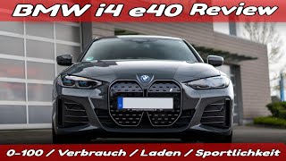 BMW i4 Review 2022  Erste Fahrt im BMW i4  Laden  Reichweite  0100  E for Life [upl. by Weywadt]