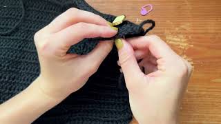 Button Sewing Tutorial How to Sew a Button Onto Your Crochet Pieces [upl. by Christabella]