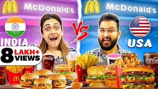 🍔 INDIA vs AMERICA McDonalds Entire Menu Challenge 🍔 [upl. by Acined]