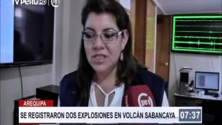 Arequipa se resgistraron dos explosiones en el volcán Sabancaya [upl. by Wagoner]