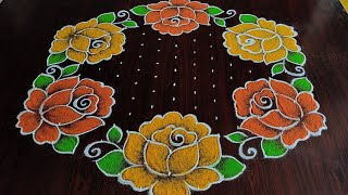 Sankranthi chukkala muggulu only 158 dots Easy Birds Kolam [upl. by Susumu]