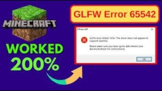 How To Fix Minecraft GLFW error 65542 In 2GB Ram PC  Minecraft Tutorials 1 [upl. by Tartaglia]