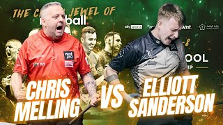 CHRIS MELLING VS ELLIOT SANDERSON  WORLD POOL CHAMPIONSHIP 2024 billiards 9ball 9ballpool [upl. by Adnorahc]