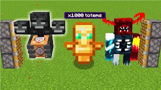 X1000 Totem Of UNDYING And X100 Wither Storm And All Wardens Minecraft Combined [upl. by Claudio63]