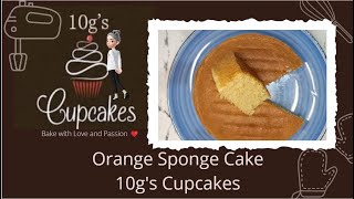 Easy Orange Sponge Cake Recipe 10gs Cupcakes orangespongecake [upl. by Nosreffej518]