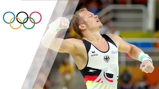 Germanys Hambuechen wins gold in horizontal bar [upl. by Ahsiekar]