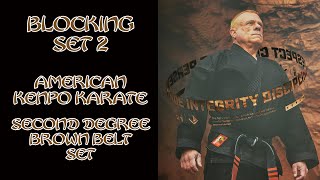 Blocking Set 2 American Kenpo Karate 2nd Degree Brown Belt [upl. by Ntsud]