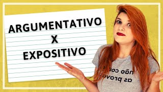 APRENDA FÁCIL A DIFERENÇA ENTRE TEXTO EXPOSITIVO E ARGUMENTATIVO  REDAÇÃO [upl. by Ritter962]