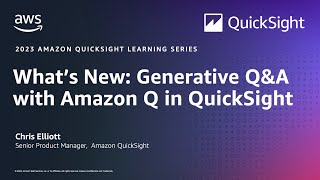 Generative QampA with Amazon Q in QuickSight [upl. by Joab]