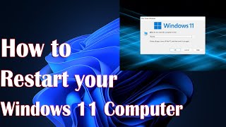 How to Restart your Windows 11 Computer [upl. by Saval]