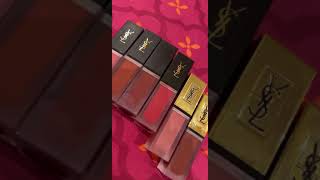 YSL LIQUID LIPSTICKS for different skin toneTATOUAGE COUTURE LIQUID MATTE LIP STAINVELVET CREAM [upl. by Naesed]