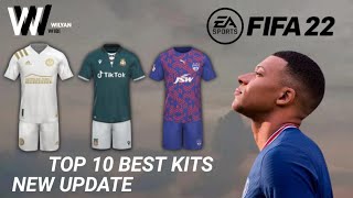 TOP 10 BEST KITS FIFA 22 MOBILE NEW UPDATE SEASON 20212022 [upl. by Zsuedat228]