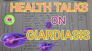 Health Talks On Giardiasis  Health Education  Child Health Nursing Medical Condition [upl. by Rask]