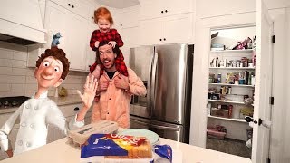 Cooking with Adley who controls Dad  Disney Ratatouille [upl. by Aseeram657]