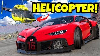 Bugatti Police Chase with a HELICOPTER in BeamNG Drive Mods Multiplayer [upl. by De]