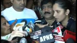 Tennis player Sania returns home after becoming World number 1 in tennis doubles [upl. by Junna]