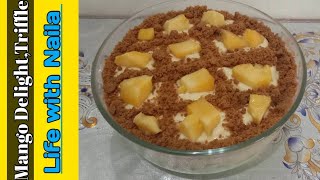 Mango Delight Mango Trifle Dessert Recipe How To make mango delight [upl. by Ahsitel]