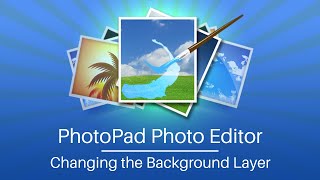 How to Change the Background Layer in Photos  PhotoPad Photo Editing Software Tutorial [upl. by Alliber787]