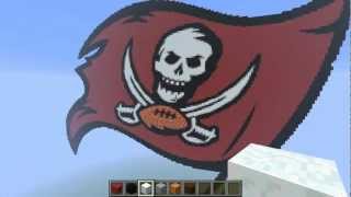 Minecraft Pixel Art  Tampa Bay Buccaneers Logo [upl. by Jegar462]