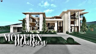 Bloxburg Modern Mega 3 Story Mansion  No Large Plot  Realistic House Build [upl. by Aneri]