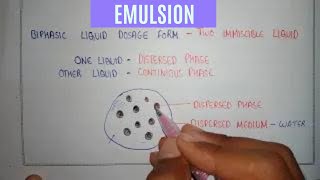 What is emulsion  coarse dispersion  biphasic liquid dosage form [upl. by Eidas]