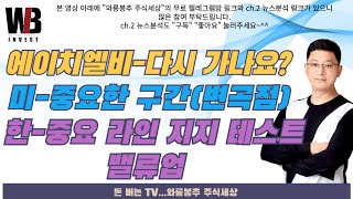 오전시황 에이치엘비  다시 가나요  미  중요한 구간변곡점  한  중요 라인 지지 테스트  밸류업 [upl. by Aciruam]