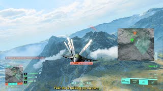 SU 57 chases F35  Pilot Radio Chatter Heavy AA support Battlefield 2042 Season 3 [upl. by Gerrilee]